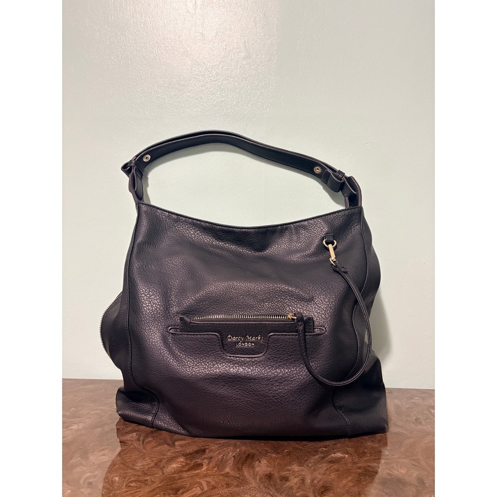 Darcy Marks London‎ Black Pebbled Purse Tote and Coin Purse - Picture 2 of 14